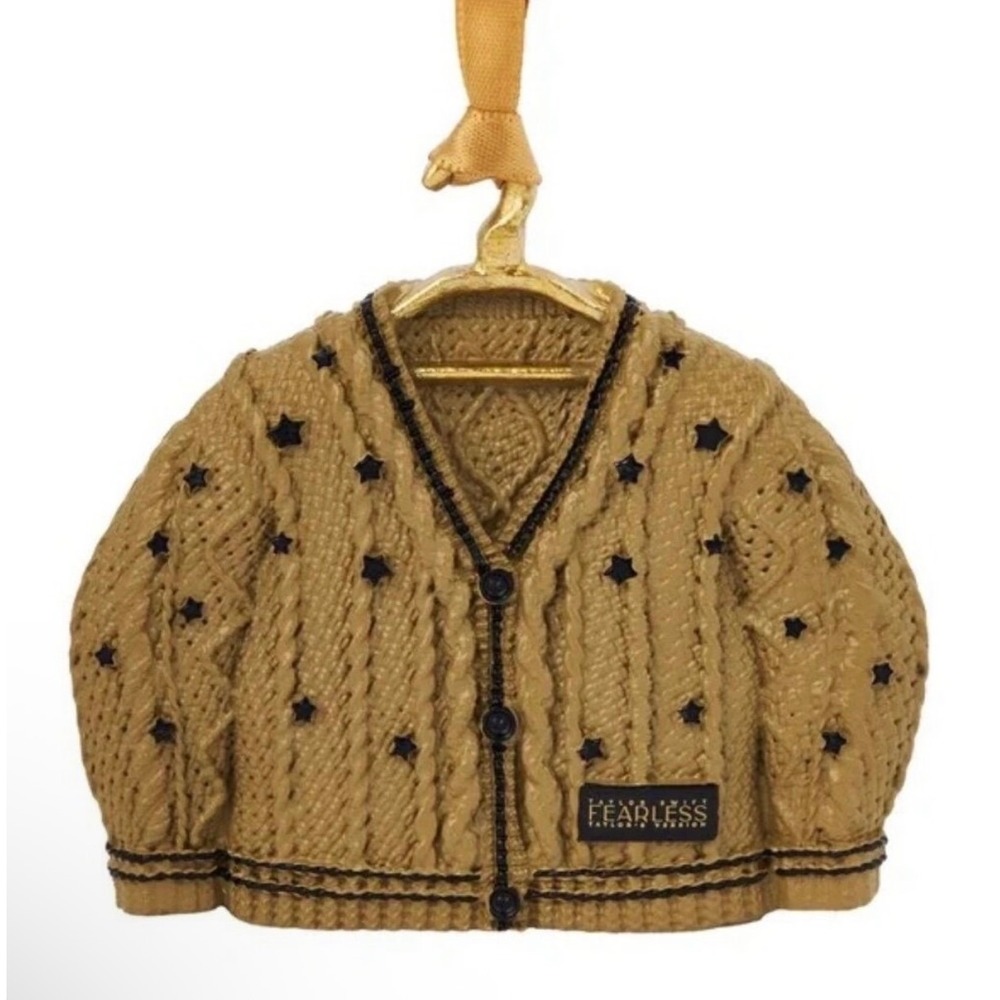 Taylor Swift Fearless Taylor's Version Cardigan Ornament Gold Resin 3‎ Inch NEW